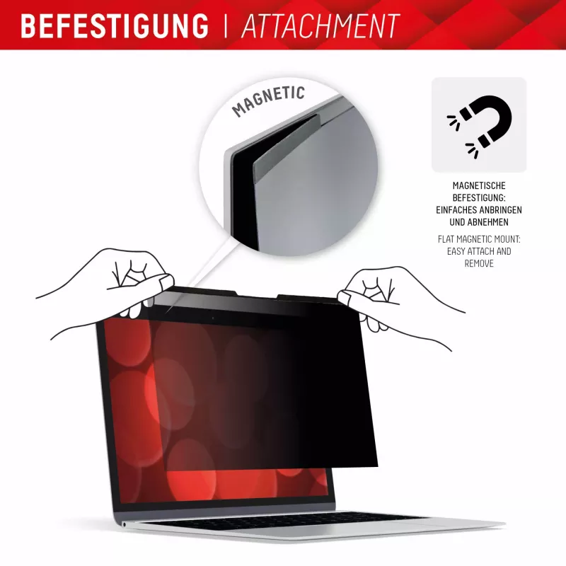 Filtro privacy magnetico a 2 vie Displex PRIVACY SAFE per MacBook Pro 16,2''