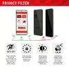 Privacy Screen Protector Displex (10H) per Samsung Galaxy S24 Ultra, Eco Mounting Frame, filtro privacy