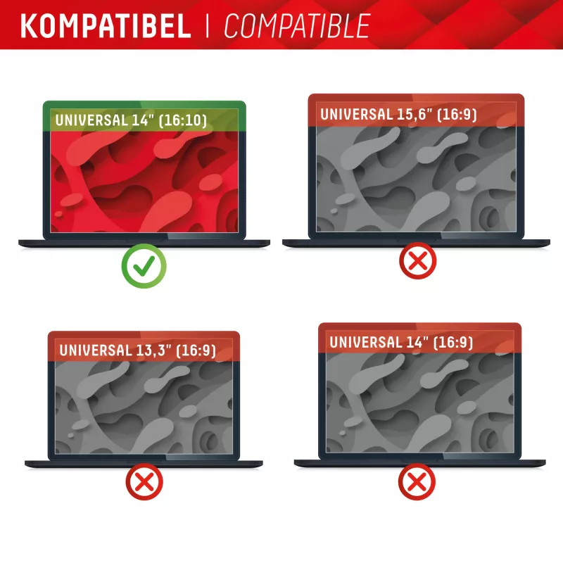 Filtro privacy magnetico a 2 vie Displex PRIVACY SAFE per laptop/notebook 14'' (16:10)