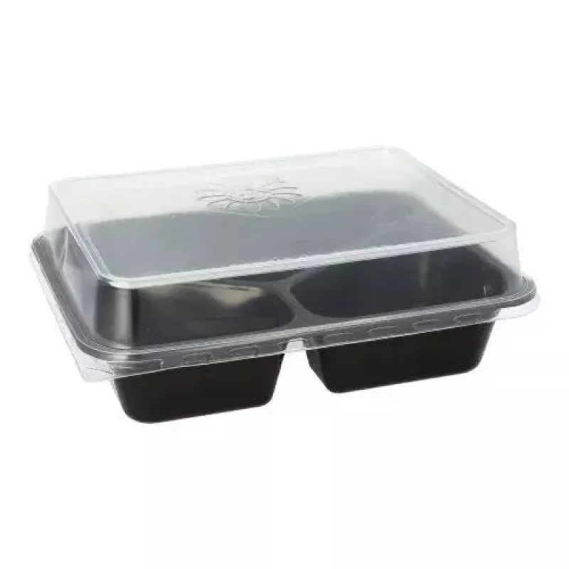 Papstar 96554 contenitore monouso per alimenti nero PET 227x178x45mm