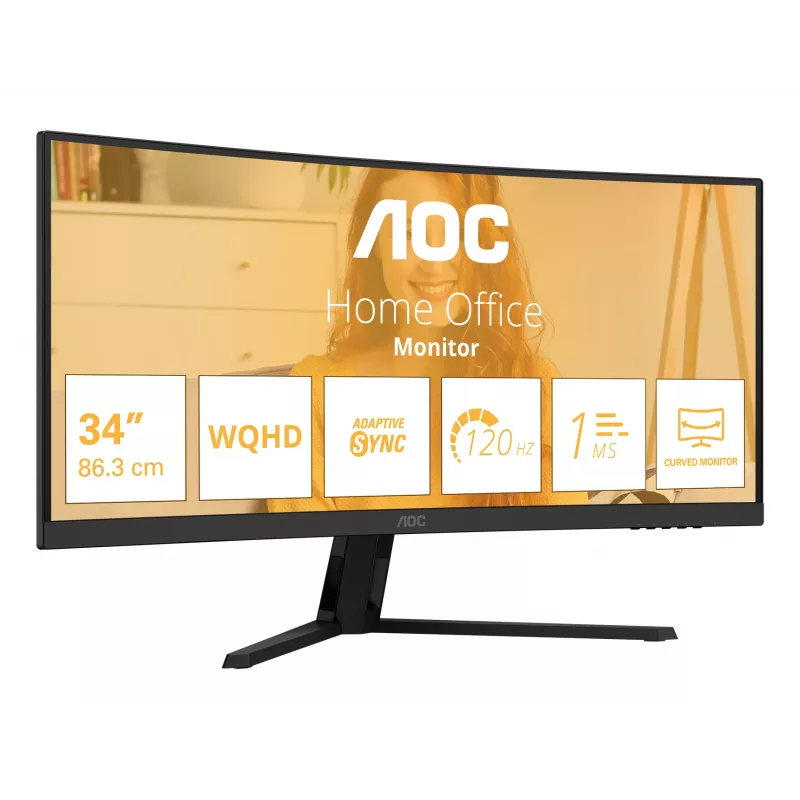 AOC B3 CU34B3E monitor per computer 86,4 cm (34 pollici) 3440 x 1440 Pixel Wide Quad HD LED nero