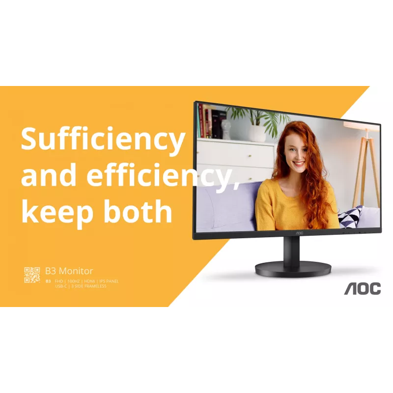 AOC B3 U27B3CF monitor per computer 68,6 cm (27 pollici) 3840 x 2160 Pixel 4K Ultra HD LCD nero