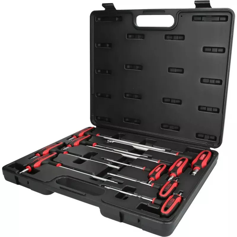 KS Tools ERGOTORQUEplus Set chiavi Torx a T con foro, 9 pezzi, TB10-TB50 (151.8160)
