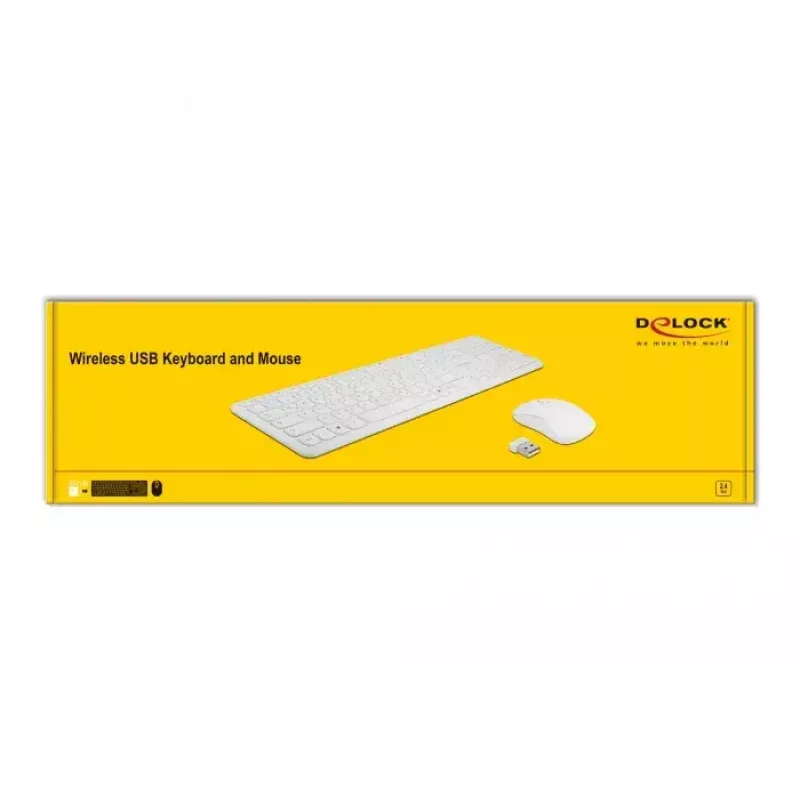 Set tastiera e mouse universale RF wireless DeLOCK 12703