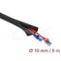 Guaina protettiva per cavi autochiudente doppio strato DELOCK 5 m x 19 mm nero