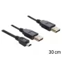 Cavo USB DeLOCK 83178 USB 2.0 0,3 m 2 x USB A nero