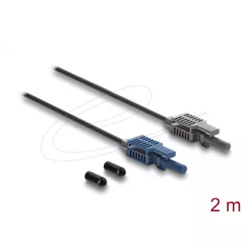 DELOCK 90999 Cavo in fibra ottica multimodale POF 2 m nero/grigio
