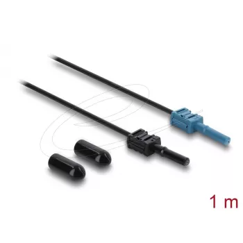 Adattatore in fibra ottica DELOCK 91023 multimodale, cavo in plastica POF 1,0 m, nero/blu