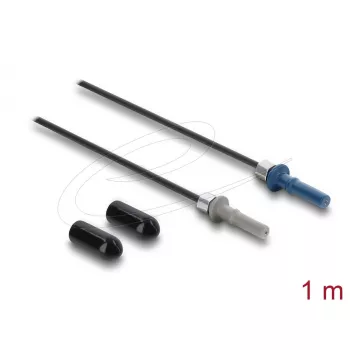 Adattatore in fibra ottica DELOCK 91031 — multimodale, cavo 1,0 m, nero/grigio/blu, 1 pz.