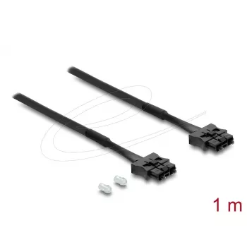 DELOCK Cavo patch servo in fibra ottica POF in plastica ST su ST 1 m, nero