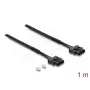 DELOCK Cavo patch servo in fibra ottica POF in plastica ST su ST 1 m, nero