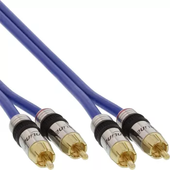 InLine Cavo audio RCA Premium 2x connettore maschio RCA/connettore maschio dorato 1 m