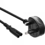 InLine Cavo di alimentazione connettore maschio Inghilterra / presa Euro 8, 1,8 m, BS 1363, connettore femmina C7, 250 V, 2,5 A