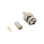InLine Connettore maschio BNC a crimpare per cavi video RG59, bronzo, 7 g, 70 mm, 123 mm, 15 mm, 9 g