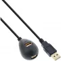 InLine Cavo USB 2.0 Type-A connettore maschio / connettore femmina, con base, nero, 2 m