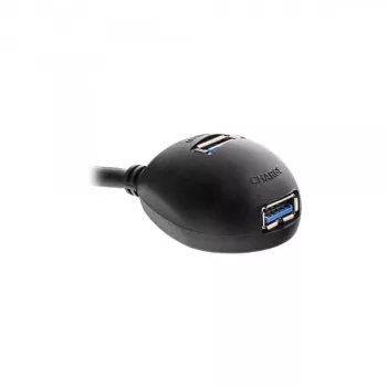 InLine Cavo USB 3.2 Gen.1 USB Type-A M / A F + alimentazione, con supporto, nero, 2 m