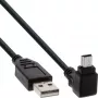 InLine cavo adattatore USB Type-A maschio / Mini-5-Pin maschio angolare 90° verso l'alto, nero, 0,5 m