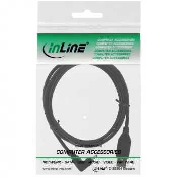 InLine cavo adattatore USB Type-A maschio / Mini-5-Pin maschio angolare 90° verso l'alto, nero, 0,5 m