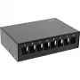 InLine box di consolidamento desktop 8x Keystone RJ45, metallo, nero RAL9005