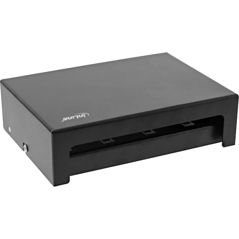 InLine box di consolidamento desktop 8x Keystone RJ45, metallo, nero RAL9005