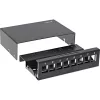 InLine box di consolidamento desktop 8x Keystone RJ45, metallo, nero RAL9005