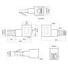 InLine adattatore per cavo patch Cat.6A, RJ45 maschio/femmina, angolare 90° verso sinistra