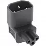 InLine adattatore di alimentazione IEC 60320 C14 / C5, angolare su/giù, dispositivo IEC a 3 poli