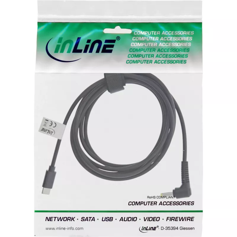 InLine cavo di ricarica USB-C per notebook BenQ/ASUS (tondo/piccolo), 2m