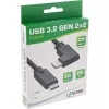 InLine cavo USB 3.2 Gen.2, USB-C maschio/maschio angolare, nero, 0,5m