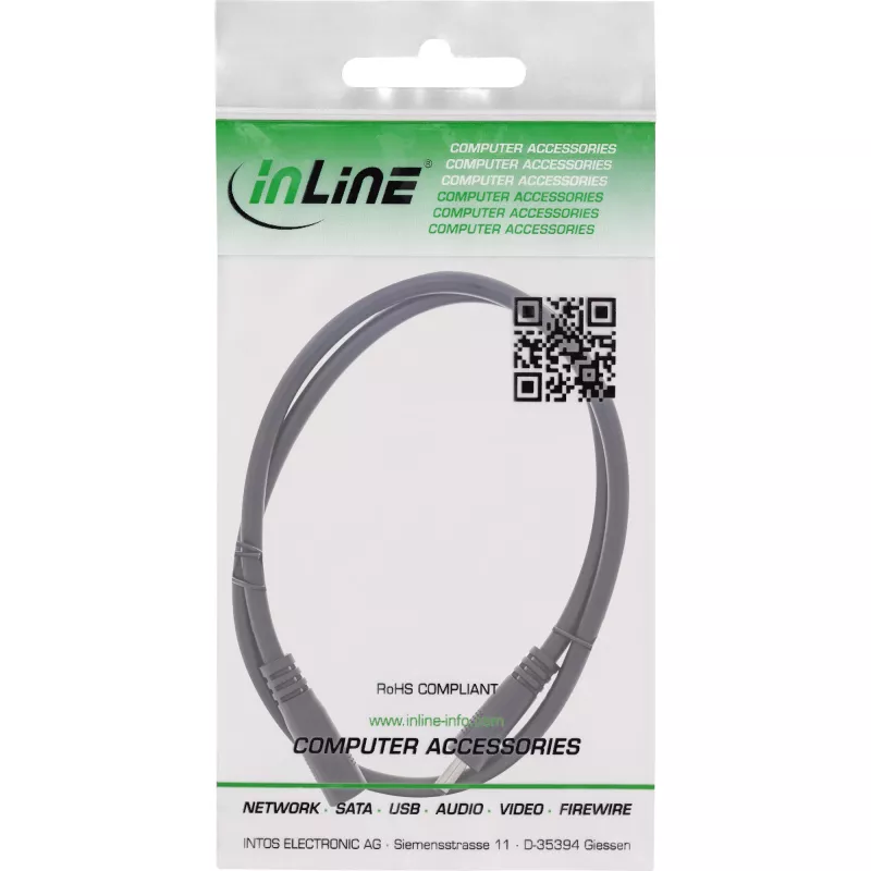 InLine cavo di prolunga DC, connettore DC maschio/femmina 3,5x1,35mm, AWG 18, nero 2m