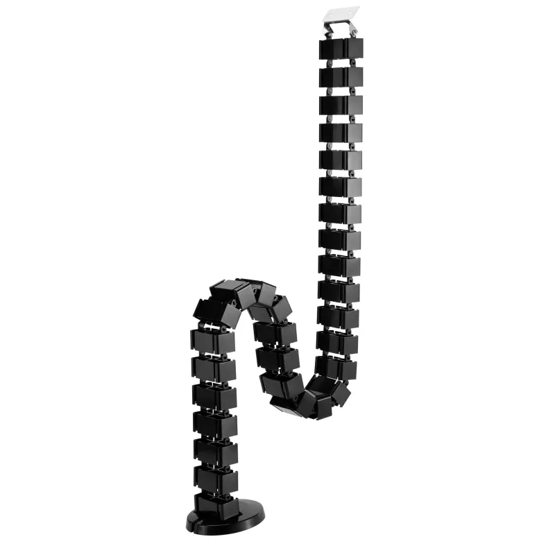 InLine canalina flessibile per scrivanie regolabili in altezza, 4 scomparti, nero