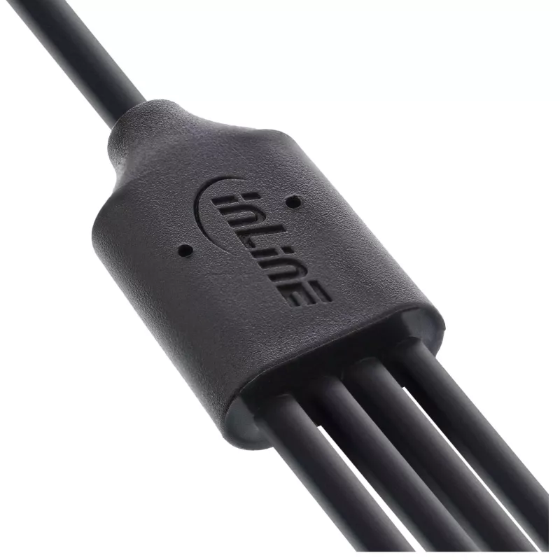InLine cavo di ricarica USB 4in1 a Y, 1x USB-A maschio su 4x USB-C maschio, nero 2m