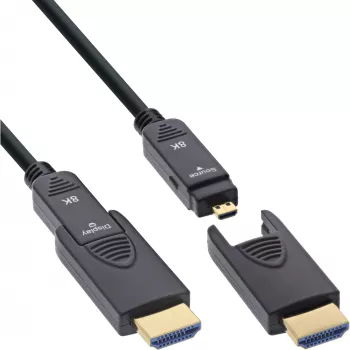 InLine cavo HDMI AOC, Ultra High Speed HDMI, 8K4K, connettore rimovibile, 20m