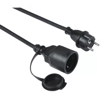 Hama prolunga elettrica per esterni 5 m 1 presa AC nero