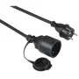 Hama prolunga elettrica per esterni 5 m 1 presa AC nero