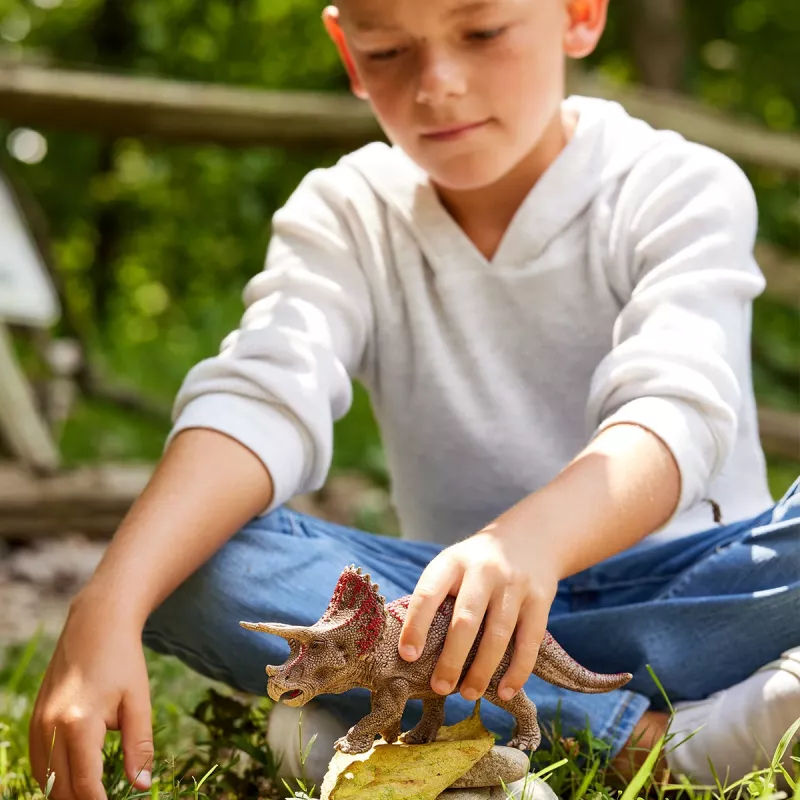 schleich Dinosaurs Triceratops, 4 anni, Conquering the Earth, Dinosauri e vulcano, multicolore, plastica, 1 pz.