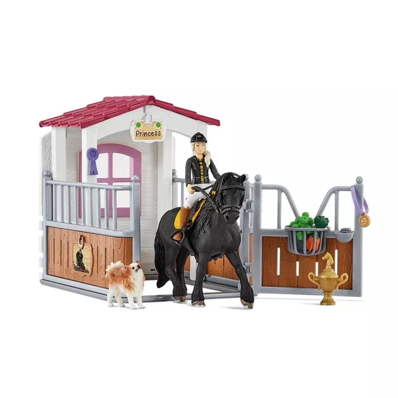 schleich HORSE CLUB Box per cavalli con Tori & Princess, scuderia, cavalli, 5 anni, multicolore, plastica
