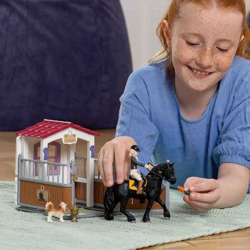 schleich HORSE CLUB Box per cavalli con Tori & Princess, scuderia, cavalli, 5 anni, multicolore, plastica