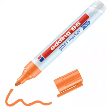 Pennarello per vetro Edding 95 punta bullet arancione