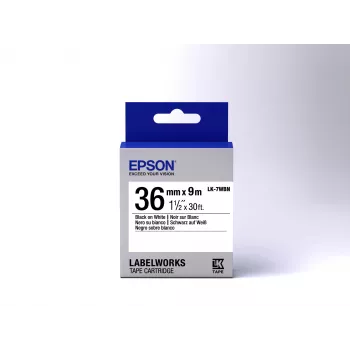 Epson cartuccia etichetta standard LK-7WBN nero/bianco 36 mm (9 m)