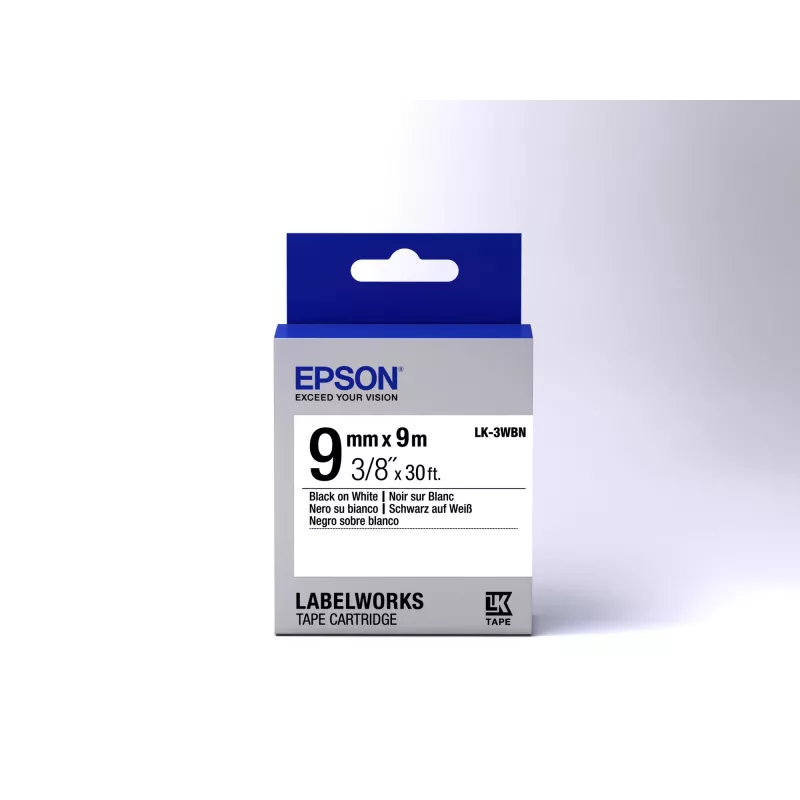 Epson cartuccia etichetta standard LK-3WBN standard nero/bianco 9 mm (9 m)
