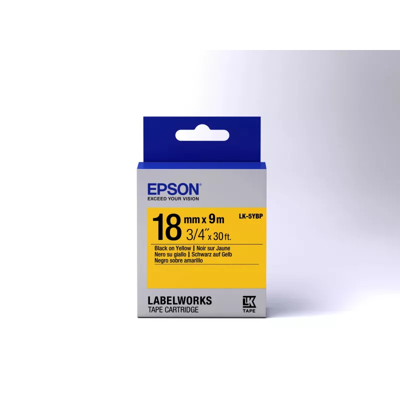 Epson cartuccia etichetta pastello LK-5YBP nero/giallo 18 mm (9 m)