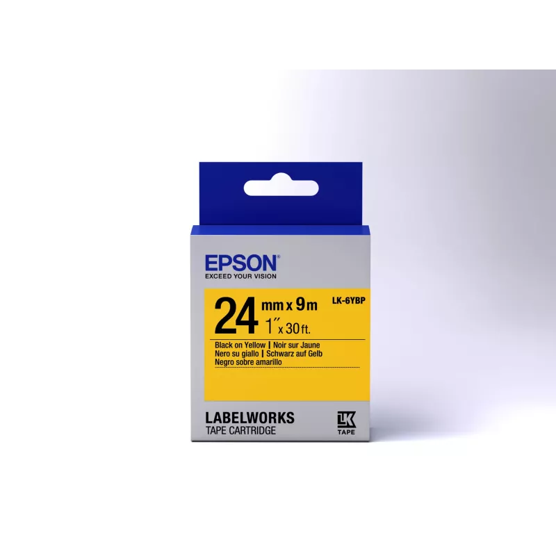 Epson cartuccia etichetta pastello LK-6YBP nero/giallo 24 mm (9 m)
