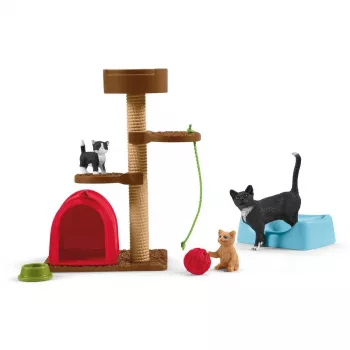 Playset Schleich FARM WORLD divertimento per gattini dolci