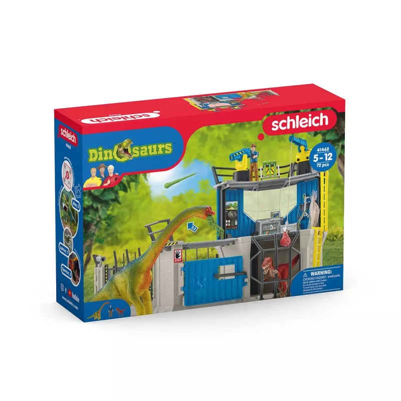 Set di gioco dinosauri Schleich grande stazione di ricerca sui dinosauri