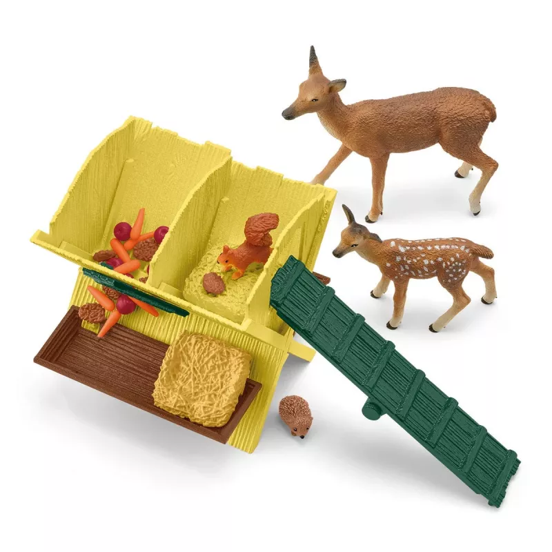 Set animali del bosco Schleich 42658S accessori per l'alimentazione colorati
