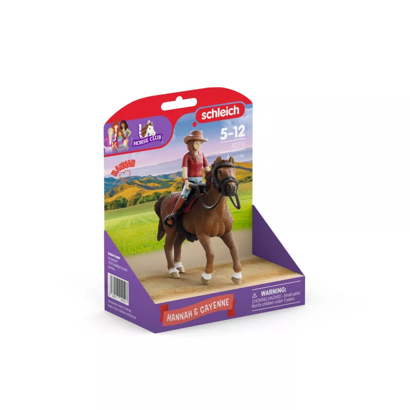 schleich HORSE CLUB Hannah & Cayenne, 5 anni, cavalli, multicolore