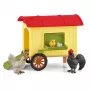 schleich FARM WORLD pollaio mobile, fattoria, fattoria, animali della fattoria / giocattolo della fattoria, 3 anni, multicolore
