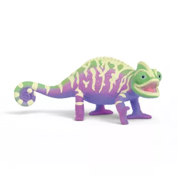 schleich Caspar il camaleonte nei colori dell'arcobaleno, 3 anni, multicolore, plastica