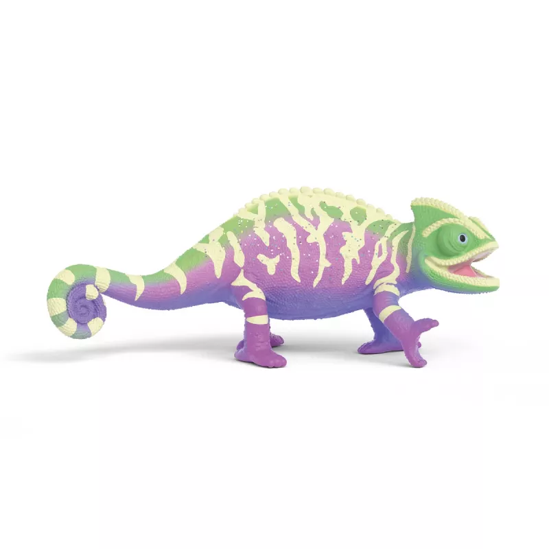 schleich Caspar il camaleonte nei colori dell'arcobaleno, 3 anni, multicolore, plastica